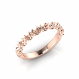 Semi Bezel Round Wedding Band