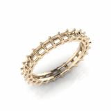 Double Bezel Shared Claw Princess Wedding Band