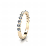 Shared Claw Round Wedding Band