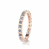 Princess And Round End Set Wedding Band