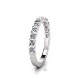 Princess And Round End Set Wedding Band