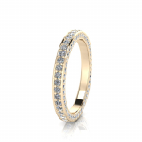 Triple Pave Round Wedding Band