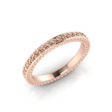 Triple Pave Round Wedding Band