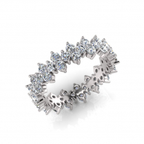Claw Set Round Wedding Band