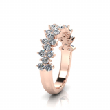 Claw Set Round Wedding Band