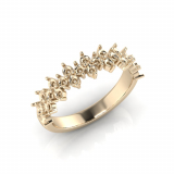 Claw Set Round Wedding Band