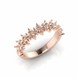 Claw Set Round Wedding Band