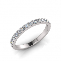 Scalloped Set Half Eternity Wedding Band