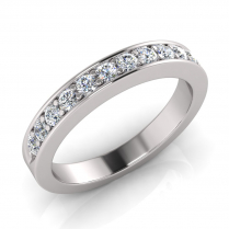Pave Set Round Wedding Band