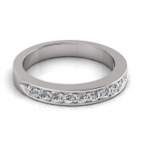 Pave Set Round Wedding Band