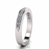 Pave Set Round Wedding Band