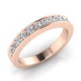 Pave Set Round Wedding Band