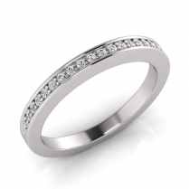 Pave Set Round Wedding Band