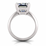 Four Square Claw Set Emerald Cut Ring