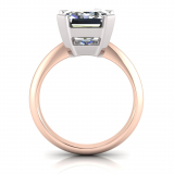 Four Square Claw Set Emerald Cut Ring