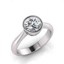 Round Bezel Set Setting Half Round Shank