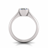 Oval Bezel Set Setting | Half Round Shank