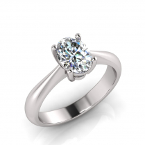 Oval Stone Claw Set | Half Round Shank