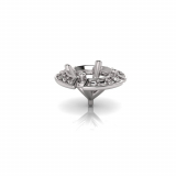 Pave Set Halo I Pave Set Split Shank 