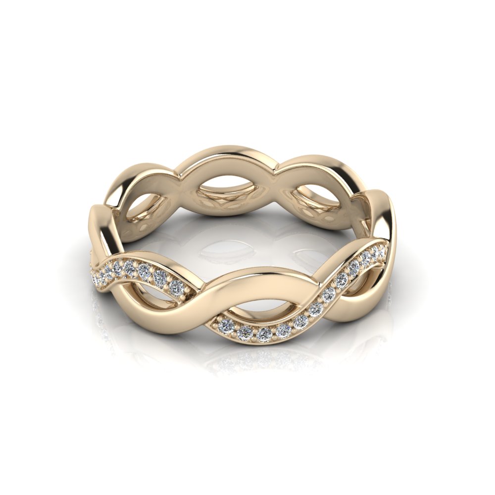 Infinity Ring With Pave Set Stones Chemgold