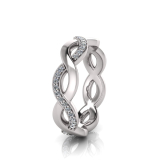 Infinity Ring With Pave Set Stones