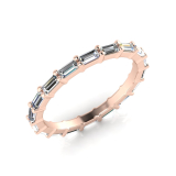 Baguette Claw Set Eternity Ring