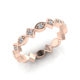 Claw Set Round Stones In Round And Diamond Shape Eternity Ring