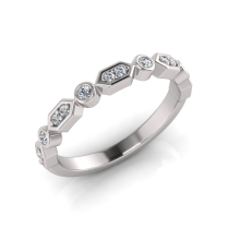 Hexagon Claw Set Rounds And Round Bezel Set | Half Round Shank 