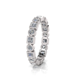 Round And Princess Bezel Set Eternity Ring