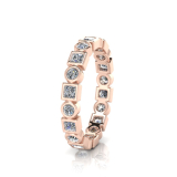 Round And Princess Bezel Set Eternity Ring