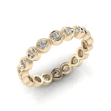 Claw Set Round Stones In Round And Pear Shape Eternity Ring