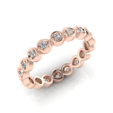 Claw Set Round Stones In Round And Pear Shape Eternity Ring