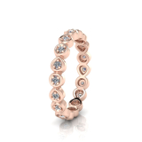 Claw Set Round Stones In Round And Pear Shape Eternity Ring