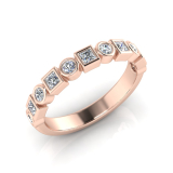 Round And Princess Bezel Set | Half Round Shank 