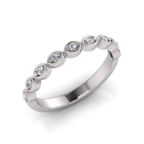 Claw Set Round Stones In Marquise Shape | Half Round Shank