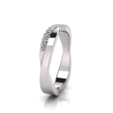 Infinity Half Section Scallop Set Ring
