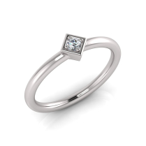 Claw Set Round In Diamond Shape ǀ Half Round Shank 