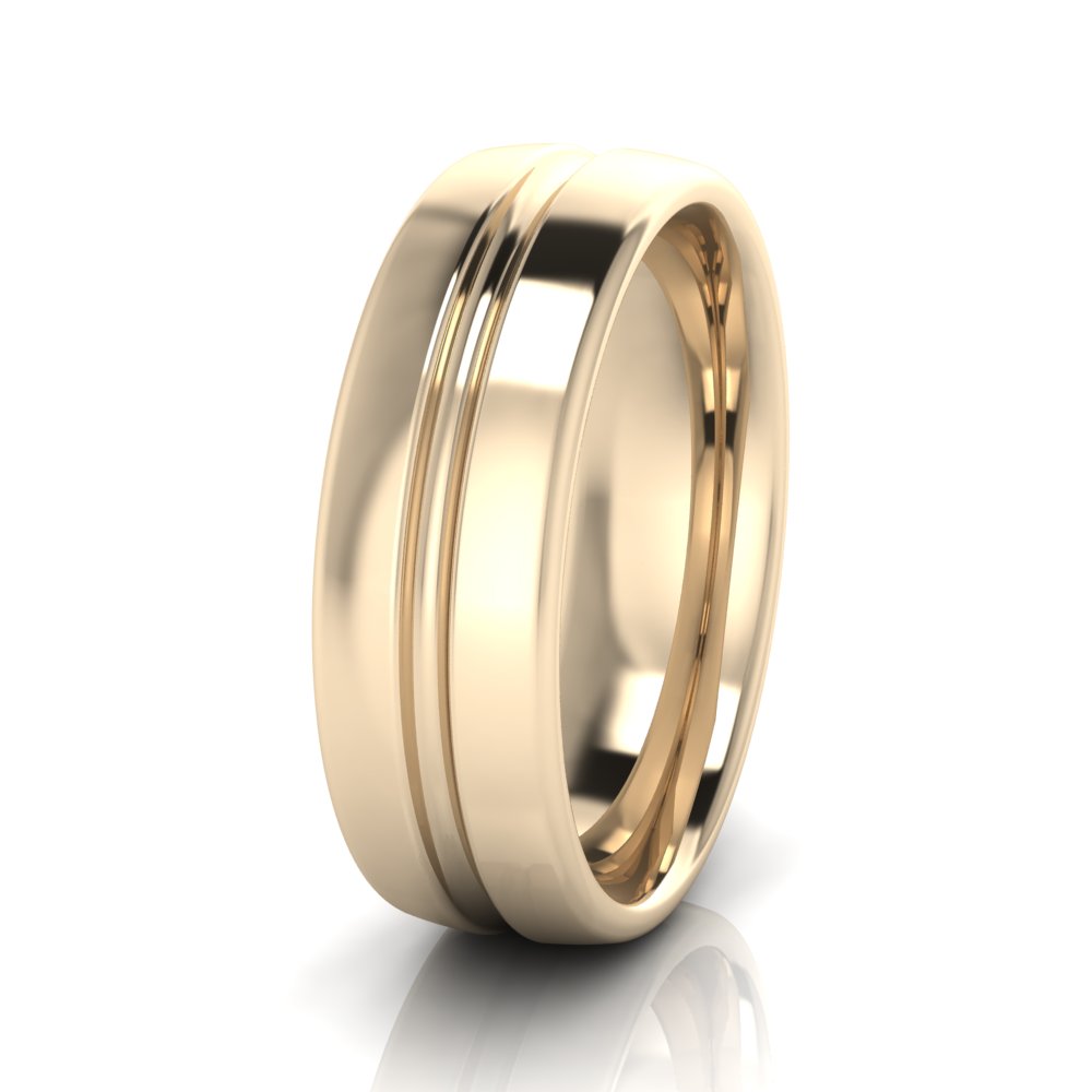 Single Line Engraved Men's Ring Chemgold