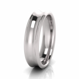 Concaved Bevelled Edge Men's Ring