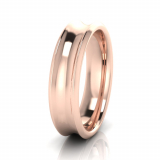 Concaved Bevelled Edge Men's Ring