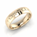 Half Round Key Men's Ring