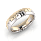 Half Round Key Men's Ring