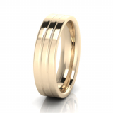 Flat Triple Row Men’s Ring