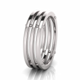 Flat Triple Row Men’s Ring 