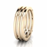 Flat Triple Row Men’s Ring 