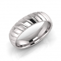 Half Round Grooved Men’s Ring