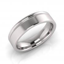 Flat Two Tone Men’s Ring