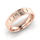 Flat Multi Line Engraved Men’s Ring