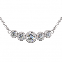 Five Stone Bezel Set Pendant