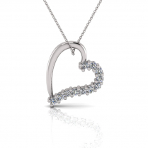 Claw Set Heart Pendant